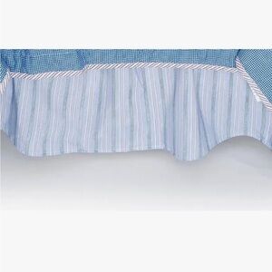 Kidsline Tiddliwinks Sailboat Twin Bedskirt Dust Ruffle Blue Stripe